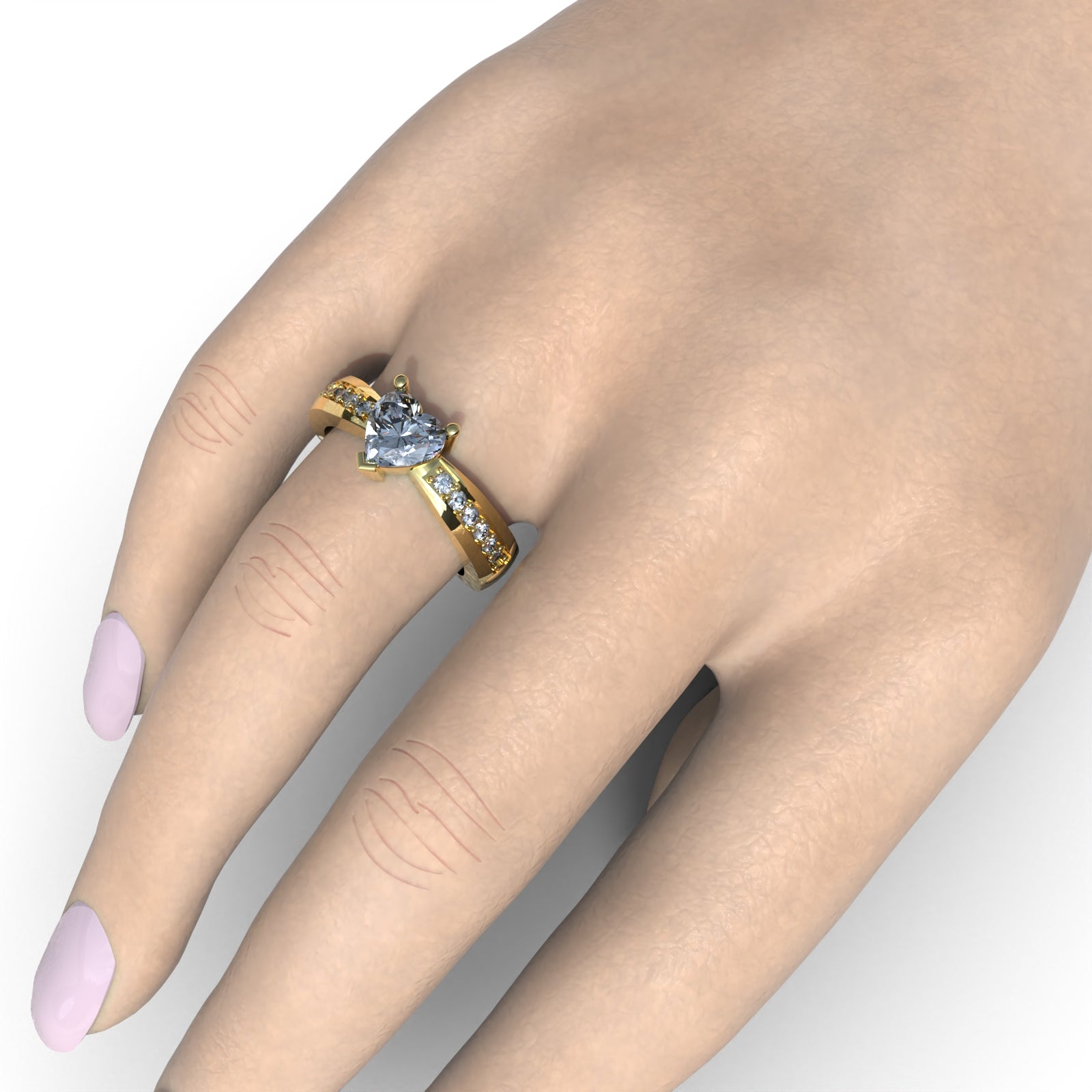 Anillo de Compromiso Cleo - Plata 950 | Luya Joyería