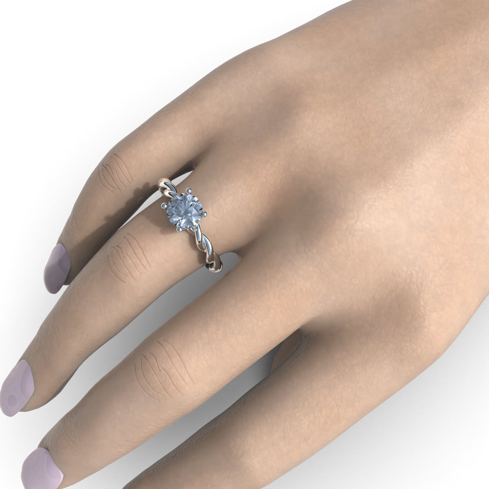 Anillo de Compromiso Olivo - Plata 950 | Luya Joyería