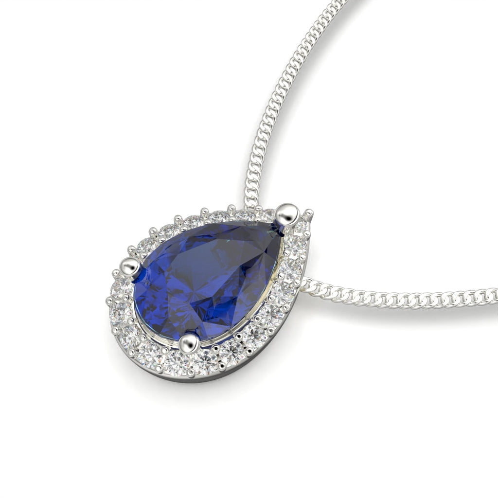 950 Silver Teardrop Necklace - Luya Jewelry