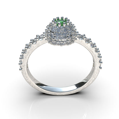 Anillo con piedras brillantes en plata 950 – Ice