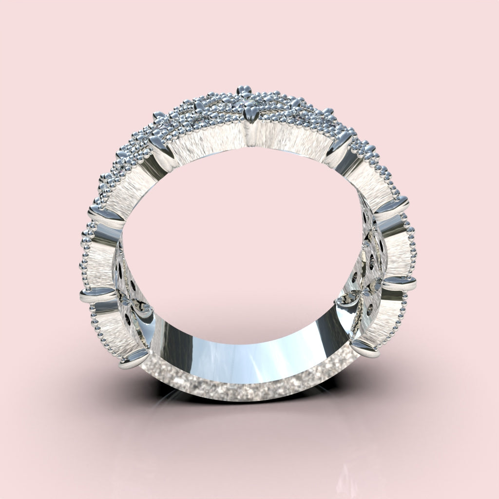Square ring with circular cut