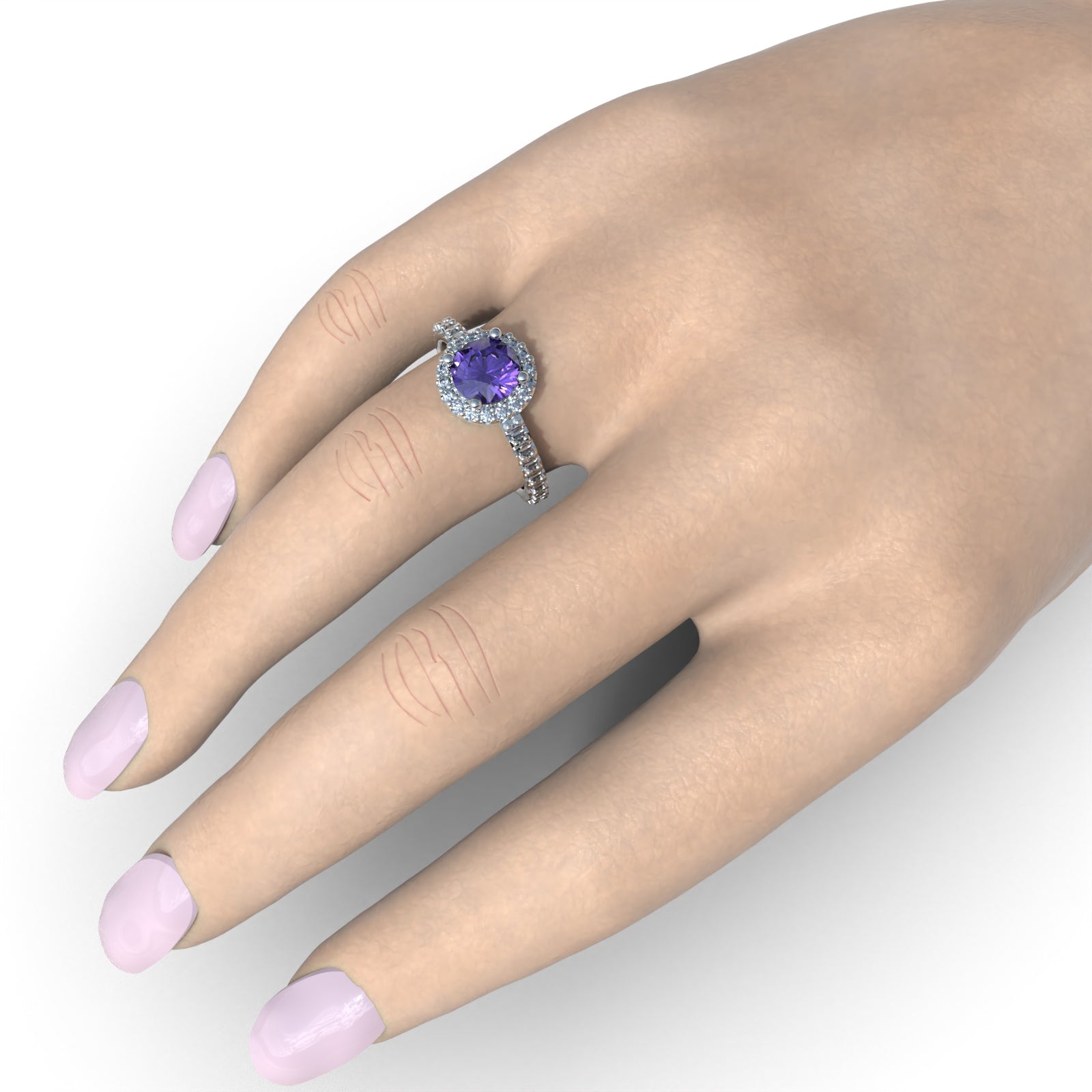 Halo White Ring
