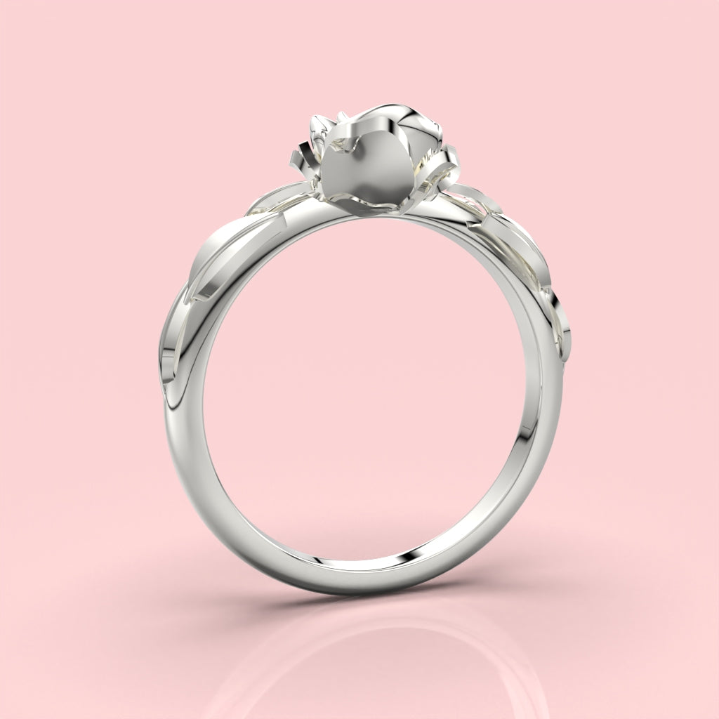 Pink ring with circular cut