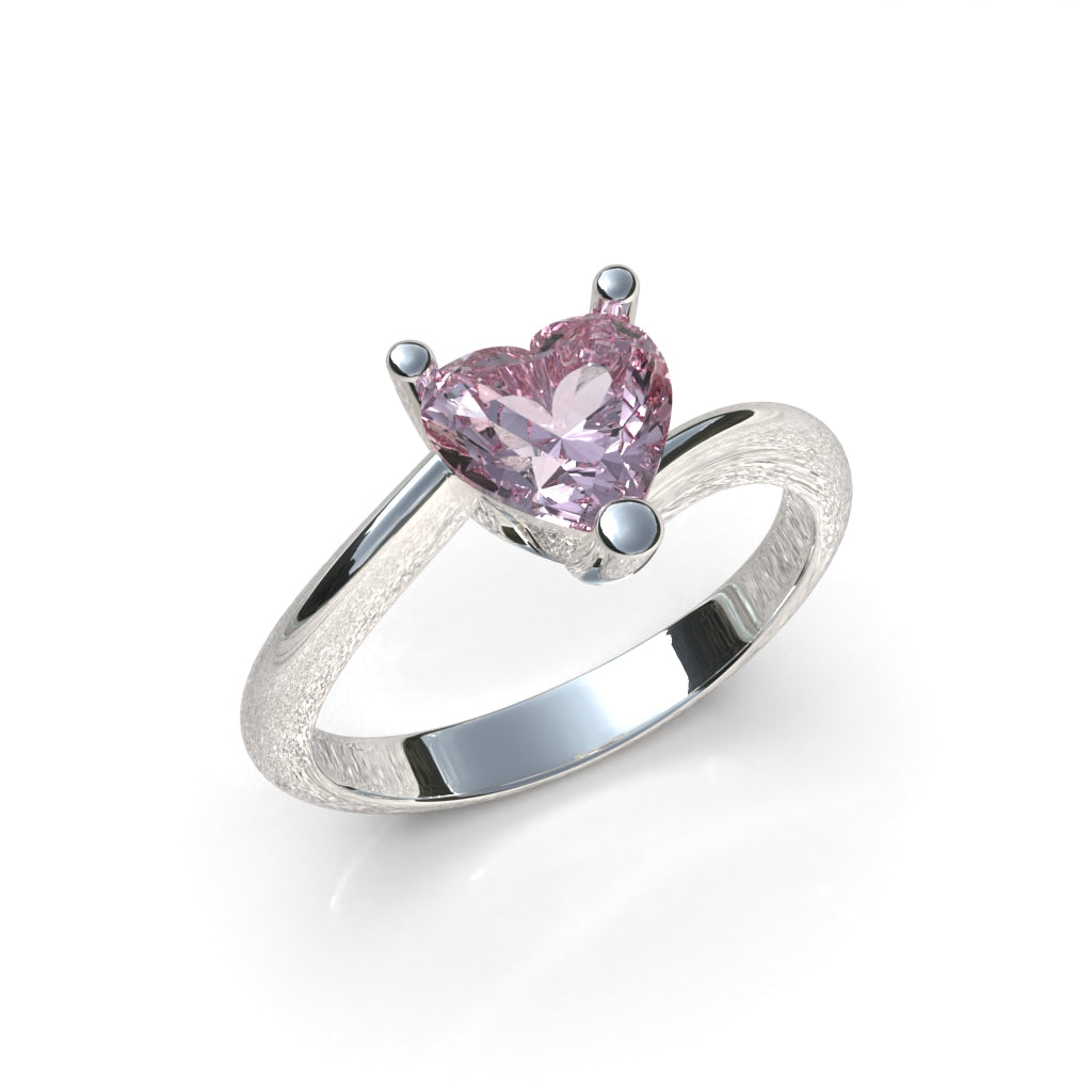 Heart band ring