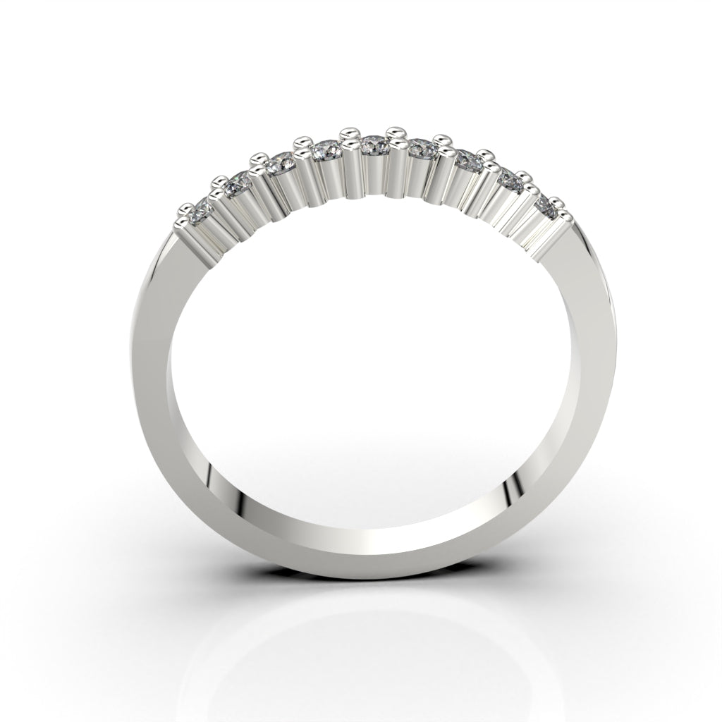 Baby half-hoop ring - 950 Silver | Luya Jewelry