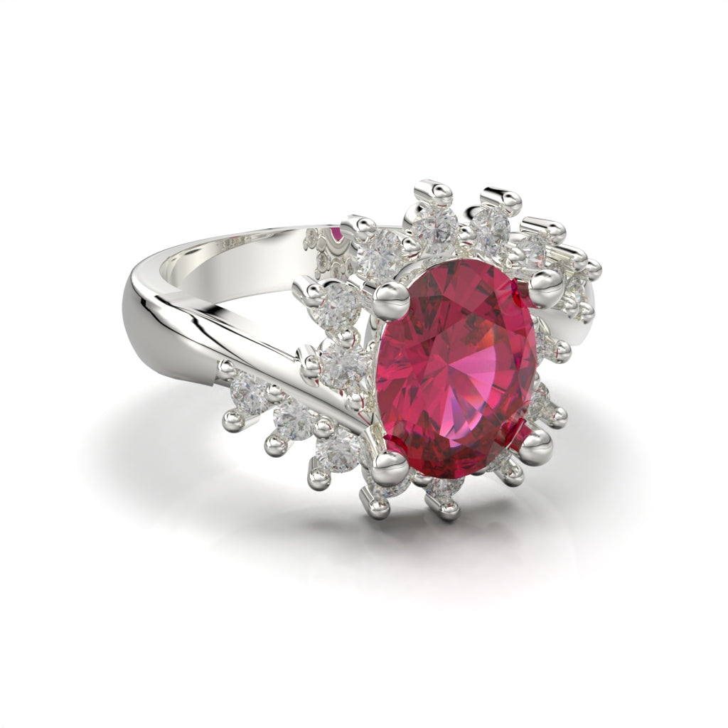 Anillo de corte oval