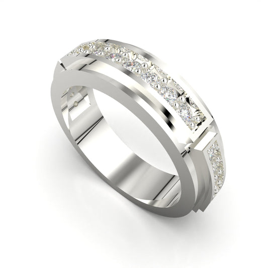 Bezel Ring - 950 Silver - Men's Jewelry