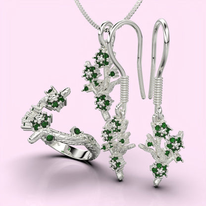 Set de joyas de ramas en plata 950 – Colección Branch
