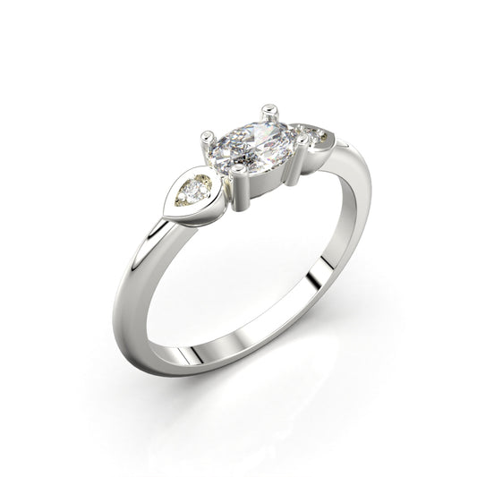 Odrop Ring - 950 Silver | Luya Jewelry