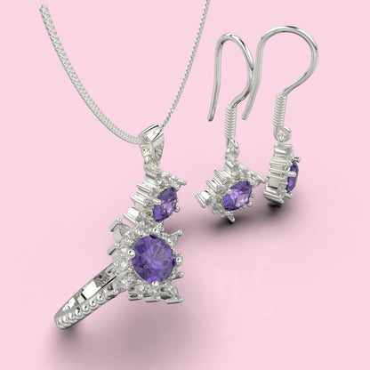 Set de joyas copo de nieve en plata 950