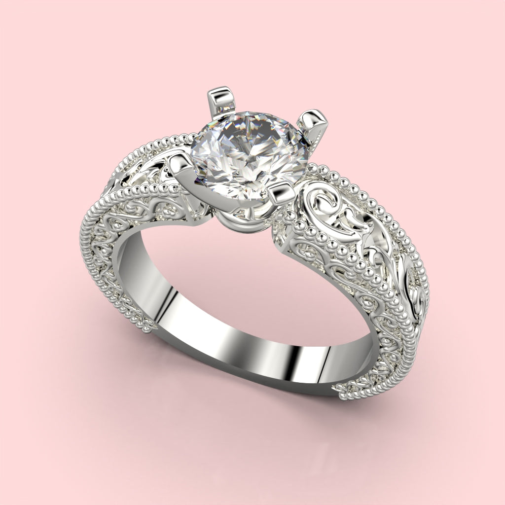 Anillo Li con corte circular