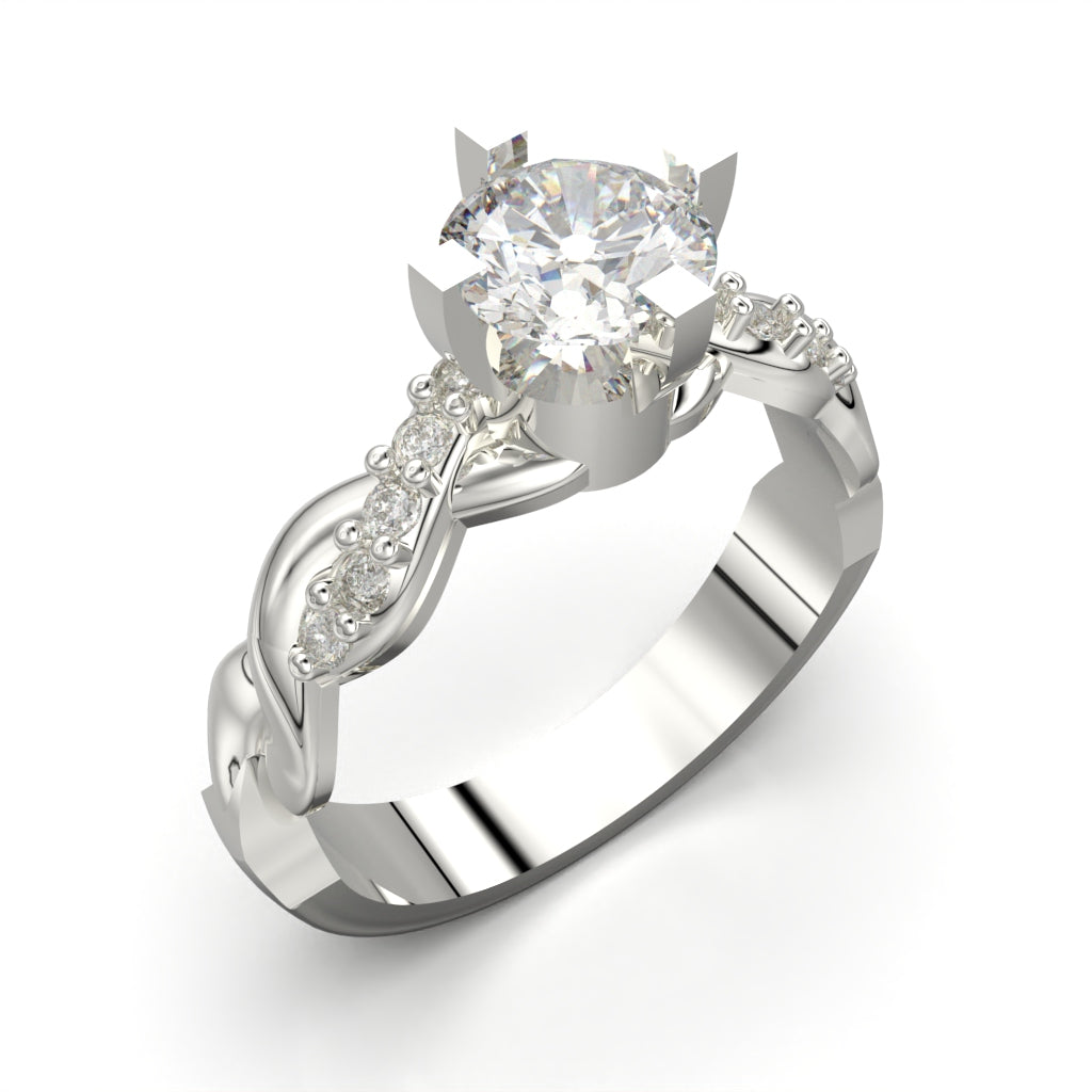 Linked ring with circular cut