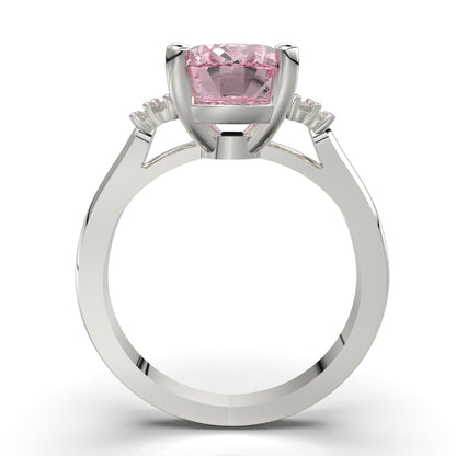 Anillo solitario con piedra en plata 950