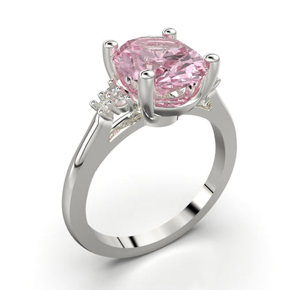 Anillo solitario con piedra en plata 950