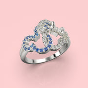 Anillo Minnie con  corte circular