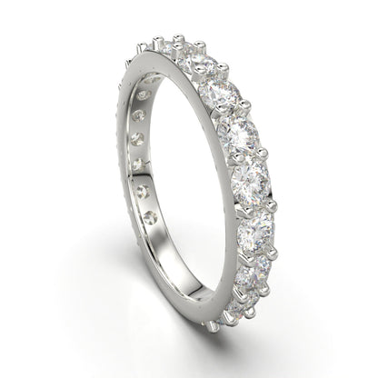 Solitaire ring with circular cut