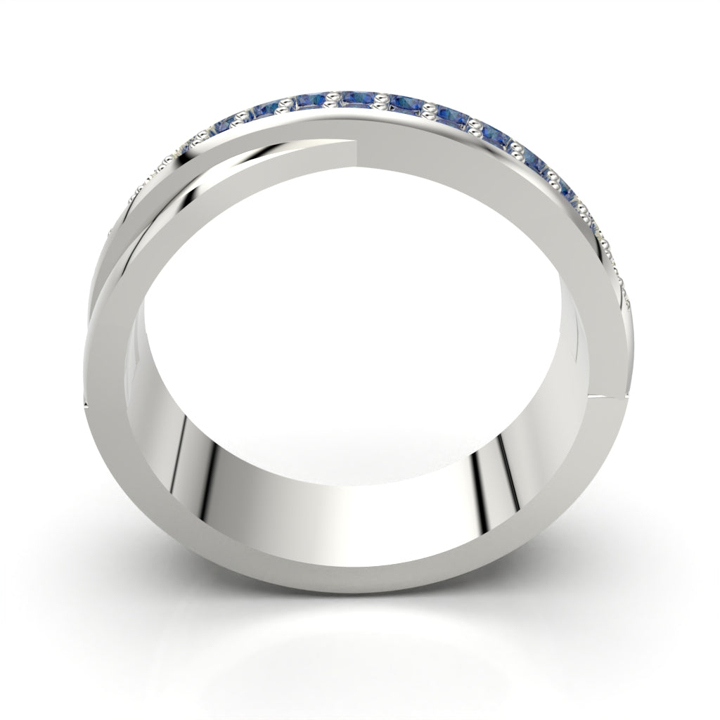 Interlocking ring with circular cut