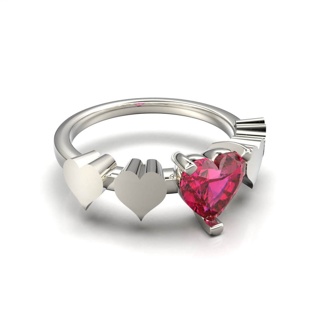 Anillo con corte de corazón